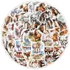 50 adesivos de graffiti de coleção de animais não repetitivos adesivos de decoração à prova d'água para celular e bagagem adesivos para diário de mão infantil