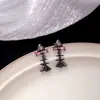 Pendientes de Hueso de Pescado Calientes Transfronterizos Moda Europea y Americana Diseño de Nicho Lujo Ligero Lindos Elegantes Versátiles Dulce Fresco Estilo Joyería