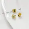 Cobre Chapado en Oro de 18 Quilates Color Conservante Circonia Encaje de Cintura Pequeña Cuentas Espaciadoras DIY Pulsera Hecha a Mano Collar Accesorios para Ensartar Materiales
