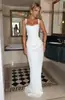 Estilo Europeo y Americano para Mujer, Casual, Manga Larga, Corte Ajustado, Espiga, Puro Deseo, Tirantes Finos, Vestido Largo, Ajustado, Color Sólido, Bodycon