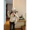 Suéter de punto de manga larga con cuello en V profundo y color sólido para mujer, favorecedor y adelgazante, perfecto para primavera, otoño e invierno