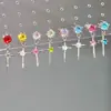 Nuevos Pendientes de Aro Huazi Originales Pequeños Multicolores para Mujer