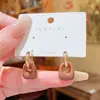 Exquisitos Pendientes Pequeños Cuadrados de Esmalte Goteado Estilo Coreano Modernos Pendientes de Aguja de Plata para Celebridades de Internet Pendientes para el Viaje