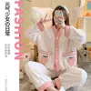 Conjunto de Pijama para Mujer Transfronterizo, Cardigán Largo Grueso de Coral Fleece Espeso para Invierno, Ropa de Casa de Franela que se Puede Usar Afuera