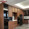 Fábrica de Guangzhou Armários de Madeira Maciça Personalizados Casa Inteira Estilo Americano Europeu Novos Armários de Cozinha Chineses Decoração Personalizada Geral