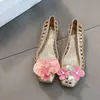 Sandálias Populares do Sudeste Asiático de Cristal com Design de Orquídea Borboleta, Bico Quadrado, Sapatos de Gelatina Planos para Mulheres, Adequados para Uso Casual ao Ar Livre, Sandálias Bonitas