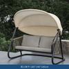 Silla Mecedora Colgante Personalizada para Patio de Villa al Aire Libre, Impermeable y a Prueba de Sol, Cesta Colgante de Ratán para Jardín, Balcón al Aire Libre con Toldo, Silla Mecedora