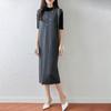 Suéter 100% Lana Pura para Mujer, Vestido de Punto con Cuello Redondo, Diseño Simple de Color Puro sin Mangas, Falda Chaleco por Encima de la Rodilla