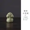 Dinastías Tang y Song Arcilla Púrpura Original de Yixing Mascota de Té Serpiente Animal del Zodiaco Creativo Lindo Hecho a Mano Soporte de Tapa Decoración de Mesa de Té Adorno de Té