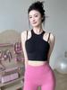 Ropa interior deportiva de alta resistencia, a prueba de golpes, para correr, fitness, copa fija, doble correa de hombro, top de yoga, 2024