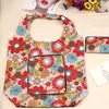 Venta al por mayor de fábrica bolsa de compras plegable portátil con cremallera creativa de gran capacidad bolsa de compras almacenamiento protección ambiental bolsa de compras