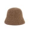 Sombrero de pescador de piel de conejo de angora de diseñador japonés para mujer, estilo coreano adelgazante, sombrero de cuenca de lana de cordero, invierno grueso y cálido