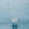 Colar Coração Quente Mobius de Cobre Branco, Corrente de Clavícula Zircônia Versátil e Inteligente, Luxo Acessível Presente Dia dos Namorados Chinês