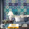 Pegatinas Retro Bohemias Autoadhesivas Impermeables y a Prueba de Moho Pegatinas de Pared Decoración de Renovación de Paredes de Dormitorio Papel Tapiz Ecológico
