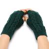 Guantes de Punto sin Dedos para Mujer en Otoño e Invierno, Guantes Cálidos de Aliexpress Transfronterizos con Dedos al Descubierto, Guantes Cortos de Lana Acrílica de Color Puro