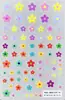 Transfronterizo especialmente para pegatinas de flor para decoración de uñas al por mayor girasol lirio margarita pegatinas de uñas adhesivas transparentes