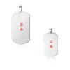 Amazon Acero Inoxidable Etiqueta Militar Colgante Acero de Titanio Metal Etiqueta de Identidad Grabado Láser Fabricante Directo Mayorista Geométrico