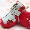 KBL malha dourada respirável sapatos para pet sapatos para cachorro sapatos para cachorro urso de pelúcia cachorro sapatos sola antiderrapante