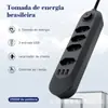 Comercio Exterior Exportación Enchufe de 4/5/6 Orificios Filtro Regleta de Enchufe Dedicada Estándar Brasileño Cable de Extensión Inteligente con Enchufes USB
