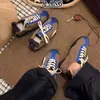 Sapatos de Treino de Ballet com Estampa de Leopardo Retrô para Mulheres, Versão em Couro Bovino, Color Blocking, Sapatos Argan, Novo Estilo 2026, Tênis Casuais Esportivos com Cadarço