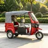 Triciclo de combustible para comercio exterior transfronterizo con gran potencia, cuerpo duradero, doble propósito para transportar mercancías y pasajeros, tuktuk de exportación