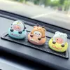 Enfeites Criativos Fofos de Animais com Cabeça que Mexe para Carro Desenhos Animados Animais de Estimação Fofos Acessórios de Interior de Carro Enfeites Decorativos para Console Central de Carro Feminino