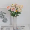 Venta Directa de Fábrica Ramo de Loto de Tierra Simulada Decoración de Flores de Mesa Flor Falsa Flor Seca Decoración de Sala de Estar Decoración de Flores Flor Simulada