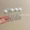 Novo Pente de Cabelo com Laço de Pérola para Penteados Altos, Ferramenta de Estilização de Coques, Acessório de Cabelo para Mulheres com Toque de Luxo para Encontros