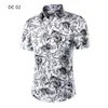 Comercio exterior talla grande verano hombre nueva camisa de manga corta para hombre camisa estampada hombre verano nueva camisa DC06