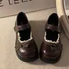 Lindos y dulces zapatos Mary Jane redondos con lazo, versátiles y de corte bajo, perfectos para combinar con vestidos, nueva colección otoño 2026, zapatos de cuero para mujer
