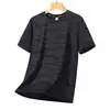 40190kg Camiseta de Secagem Rápida para homens e mulheres, fina de verão, corte solto, plus size, estampa camuflada, top, manga curta esportiva fresca