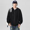 Sudadera con Capucha y Diseño Patchwork de la NASA 2025 Otoño Estilo Japonés Holgada Cuadros Color de Contraste Chaqueta Casual para Pareja