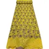 Tul suizo bordado floral en stock, Tela bordada para ropa de mujer africana, Encaje de algodón africano