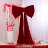 Decoración de Lazo Oversize de Terciopelo Navideño de Moda para Habitación de Boda, Escaparate de Centro Comercial y Fondo del Día de San Valentín