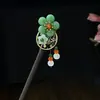 Horquilla Antigua de Imitación de Sándalo de Alta Calidad Broche Elegante para el Cabello Borla de Madera Accesorios para el Cabello Paso a Paso Hanfu Cheongsam
