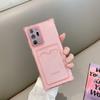 Adequado para Samsung Note20 Capa com Porta-Cartão TPU S25 Ultra Canto Quatro Anti-Queda Transparente Capa Protetora S26 Capa Macia A56