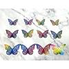 Pegatinas de Pared de Mariposa Hueca 3D Transfronterizas Láser Coloridas Realistas Tridimensionales Mariposa Decoración del Hogar Pegatinas de Pared