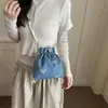2026 Verano Nueva Moda Estampado de Lazo Cadena de Perlas Simple Casual Elegante Versátil Bolso de Hombro Cruzado