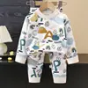 Conjunto de Ropa Interior Térmica para Niños con Forro Polar y Engrosamiento para Niños y Niñas Ropa de Otoño Ropa Caliente para Bebé Ropa para Bebés Estilos Nuevos Otoño/Invierno