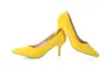 31 Zapatos de Salón 45 Tacones de Punta Zapatos Sencillos Talla Extranjera Zapatos de Primavera y Otoño Talla Baja Blanco Amarillo Rojo Negro