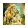 Pintura al óleo de animales, león, familia, amor, lienzo, mural, póster, arte de pared, pintura decorativa moderna