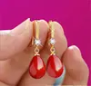 Joias Transfronteiriças Desejo Amazon Aliexpress Pingente Gota de Água Brincos Pérola Oval Brincos de Noiva Brincos