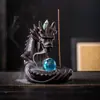 Quemador de incienso de reflujo Amazon transfronterizo nuevo original estufa de humo de dragón adornos creativos para manualidades caseras estufa de aromaterapia