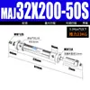 Cilindro Mini Ajustable de Carrera de Acero Inoxidable Maj 16 20 25 32 40X25/75/100-25-50S