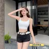 Verano 2024 Nuevo Hilo de Hielo Espalda Bonita Tirante Delgado Chaleco Tubo Top Deportivo Push-up Ropa Interior Ropa Exterior Top de Sujetador para Mujer