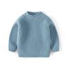 Tejido de punto de cuello alto para niños, Suéter cálido de invierno, Capa base versátil, Suéter de punto acanalado de color liso para niños pequeños y bebés