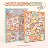 Caja de Regalo con Pegatinas para Libro Silencioso Little Mochi para Niños Bricolaje Hecho a Mano Sin Cortar Escena Miniatura 3D Pegatinas de Vestir
