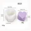 Molde de vela aromática amor de rosa formato de coração gesso pedra de fragrância epóxi saída de ar do carro Dia dos Namorados molde de silicone