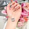 Pode Re Xinghe Geométrica Gem Brincos Designer LULU Banhado a Ouro 18K Quadrado Zircon Tassel Brincos Colar