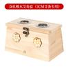 Caja de moxibustión de madera maciza pura de 3 cm y 4 cm, venta al por mayor, con un solo orificio y dos orificios, para llevar en el hogar